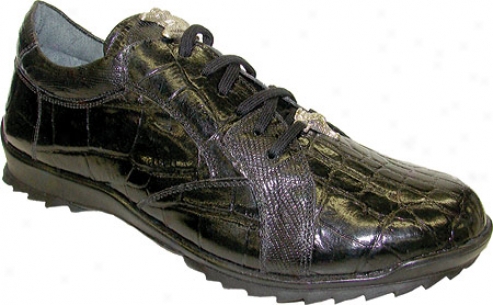 Giorgio Brutini 200O2 (men's) - Black Croco/lizard Print Leather