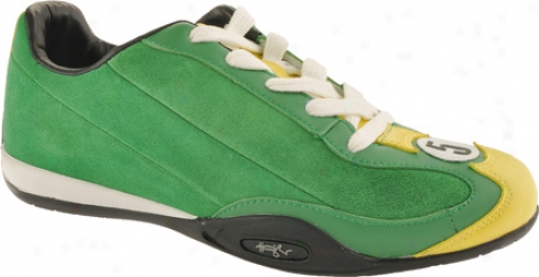 Hunziker Collection Clark - Suede/leather - British Racing (men's) - Green/yellow