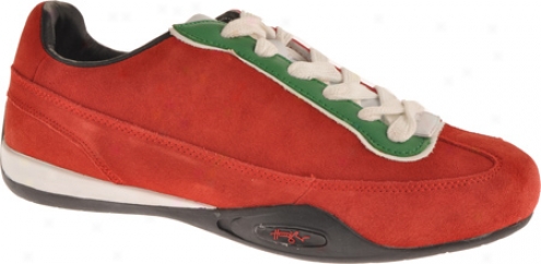 Hunziker Collection Scuderia - Suede/leather (men's) - Red/green