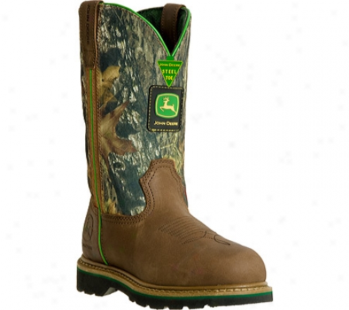 "john Deere Boots 11"" Safety Toe Work Wellington 4348 (men's) - Tan/camo"