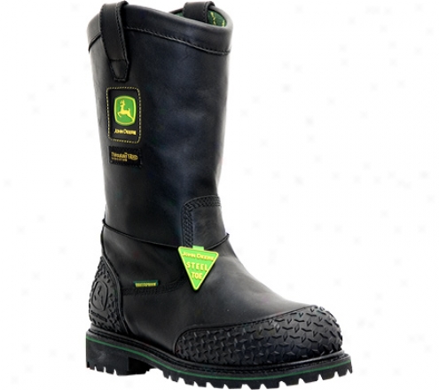 "john Deere Boots 12"" Insulated Waterporof Safety Toe Wellington (men's) - Blzck"