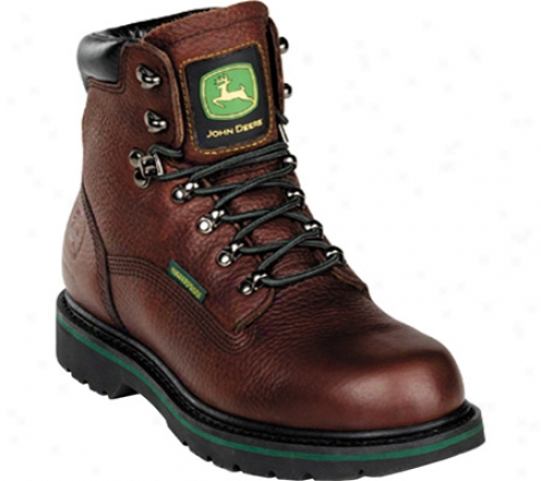 "john Deere Boots 6"" Safety Toe Waterproof Lace-up 6383"" (men's) - Dark Brown"