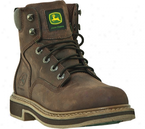 "john Deere Boots 6"" Unlined Lacer 6104 (men's) - Gaucho Crazy Horse Full Grain Leather"