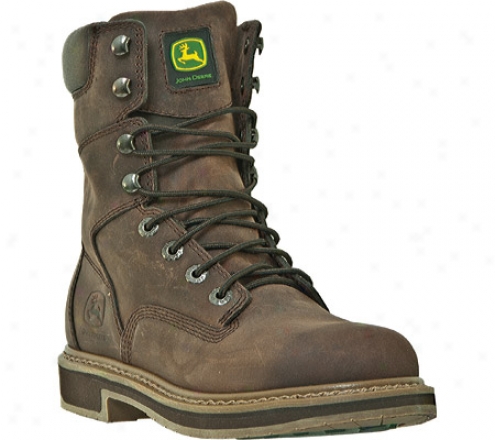 "john Deere Boots 8"" Unlined Lacer 8104 (men's) - Gaucho Crazy Horse Full Grain Leather"