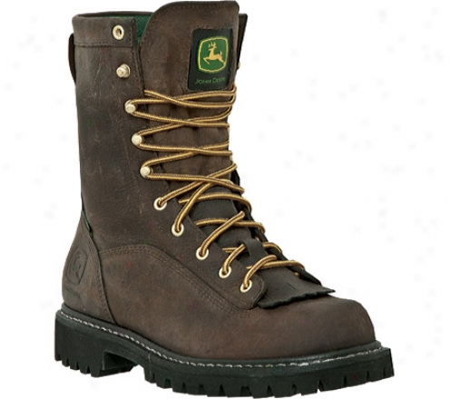 "john Deere Boots 9"" Waterproof Logger 9211 (men's) - Brown Stone Waterproof Leather"