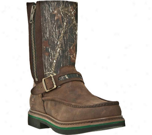 John Deere Boots Camo Side Zip 4158 (men's) - Brown/camo Full Grain Leather