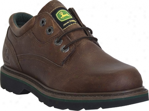 John Deere Boots Safety Toe Oxford 7323 (men's) - Brown Walnut Tumbled/oiled Leather