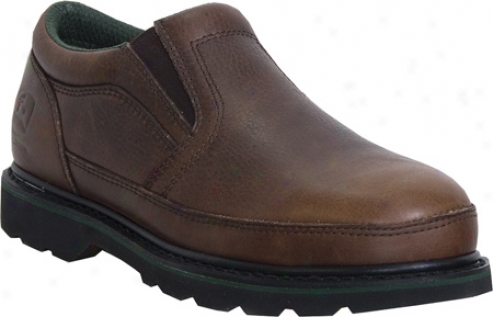 John Deere Boots Safety Toe Twin Gore Slip-on 7325 (men's) - Briar Tumbled/oiled Leather