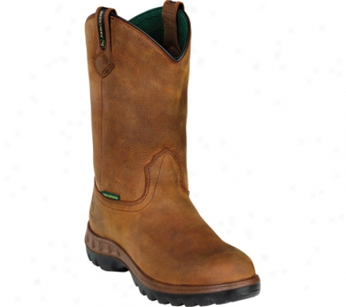 "john Deere Boots Wct 12"" Waterproof Safety Toe Wellington 4604"" (men's) - Tan"