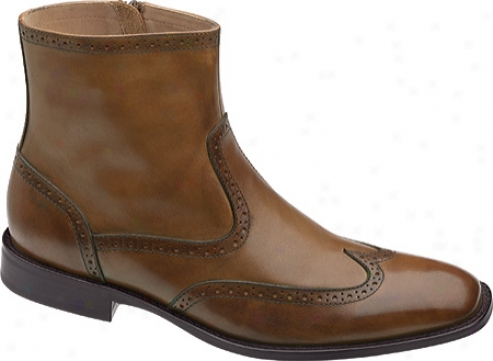 Johnston & Murphy Knowland Wing Tip Boot (men's) - Tan Italian Calfskin