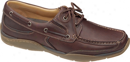 Johnston & Murphy Mayhew Boat (men's) - Mahogany Full Grain Leather