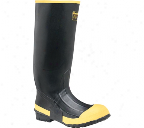 "lacrosse Industrial 16"" Premium Knee Boot St/sm (men's) - Black/yellow"