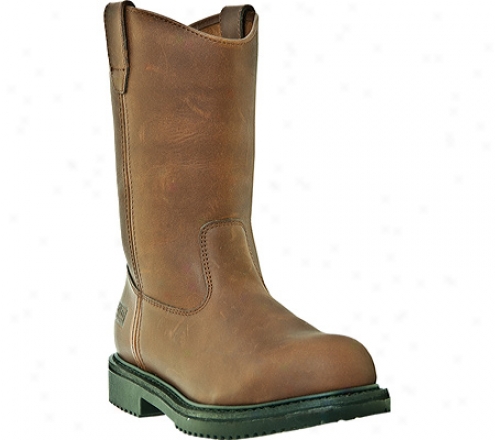 "mcrae Ihdustrial 10"" Safety Toe Oil Field Wellington Mr85323 (men's) - Brown Tumbled Leather"