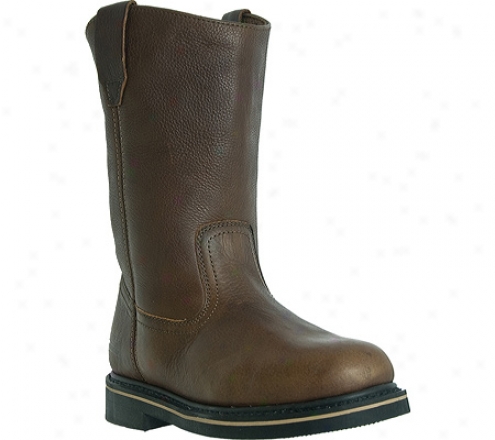 "mcrae Industrial 10"" Wellington Steel Toe Mr85322 (men's) - Peanut Brown Tumbled Leather"