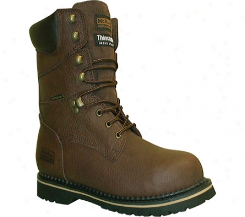 "mcrae Industrial 8"" Insulated Waterproof Lacer Steel Toe Mr88304 (men's) - Brown Pitstop Tumbled Waterproof Leather "