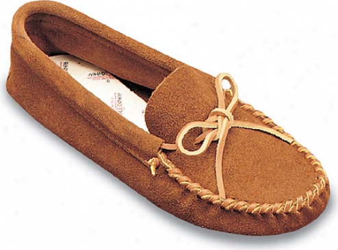 Minnetonka Leather Laced Softsole (men's) - Brown Suede