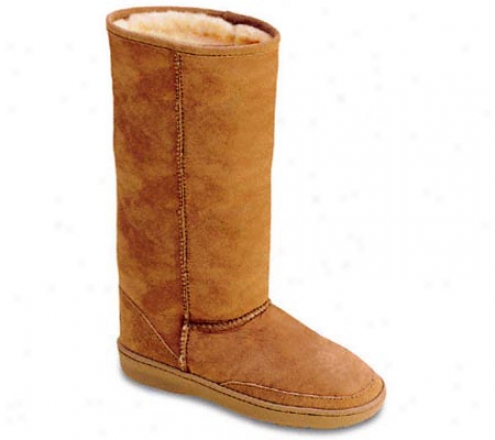 "minnetonka Sheepskin Put Boots 14"" (men's) - Golden Tan Sheepskin"