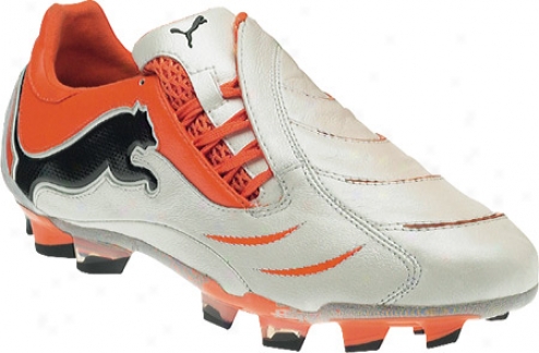 Puma Powercat 1.10 Fg (men's) - White/black/team Orange