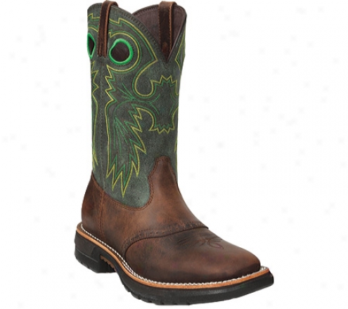 "Obdurate Original Ride Steel Toe Western Boot 11"" 6026 (men's) - Brown/green"