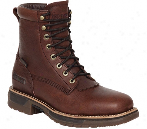 "rocky Ride Lacer 8"" Boot Steel Toe 6647 (men's) - Brown"