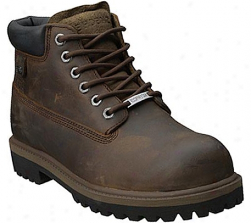Skechers Sergeants Verdict (men's) - Dark Brown Waterproof Crazyhorwe Leather