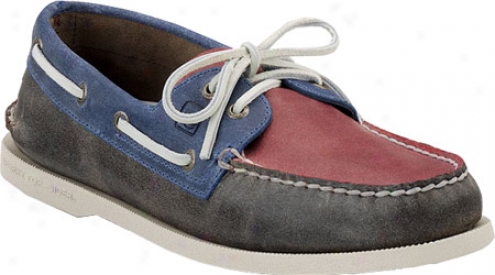 Sperry Top-sider Authentic Original 2-eye Salt Stained (men's) - Blue/brown/red Leather
