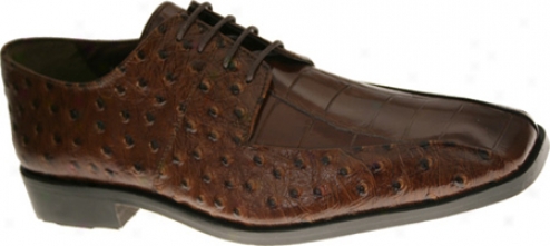 Stacy Adams Lenox 24141 (men's) - Cognac Osterich With Croco Print Leather