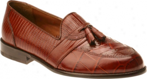 Stacy Adams Santana 23121 (men's) - Cognac Snake/croco/lizard Print Leather