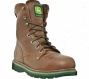"john Deere Boots 8"" Steel Toe Lace-up 8303 (men's) - Brown Tumbled Oiled Leather"