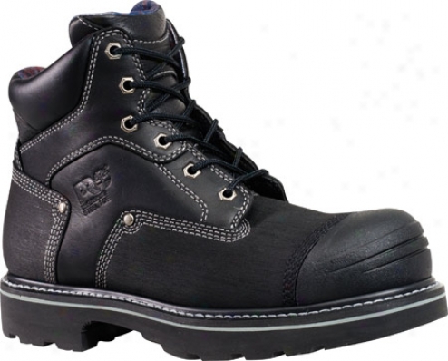 "timberland Case-harden Trax 6"" Steel Tie (men's) - Black Comprehensive Grain Leather"