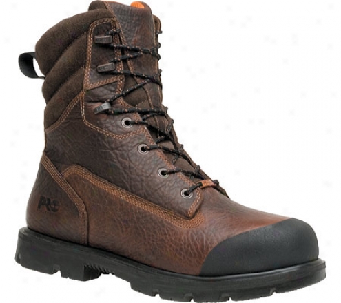 "timberland Storm Force Waterproof 8"" Xl Composite Toe (men's) - Brown Tumbled Full Grain Leather"