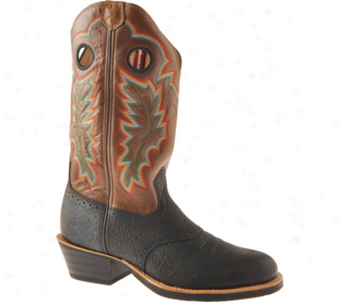 Twisted X Boots Mrs0003 (men's) - Black Oiled Bull/brown Distressed Leather