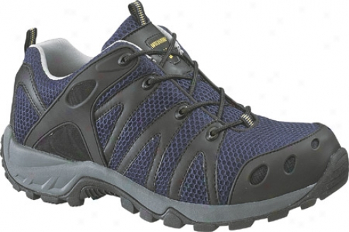Wolverine Amherst Mid Cut Trail Runner (men's) - Navy Blue Nylon Spacer Mesh And Tpu