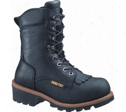 "wolverine Buckeye Insulated Gore Tex 8"" Safety Toe Logger (men's) - Black Full Grain Leather"