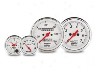 Autometer Street Rod Arctic White Gauges, Autimeter - Automotive Gauges - Gajges