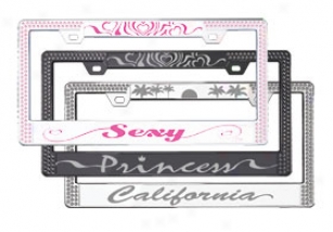 License2bling Graphic License Plate Frames - License2bling Novelty Rhinestone License Plate Frame