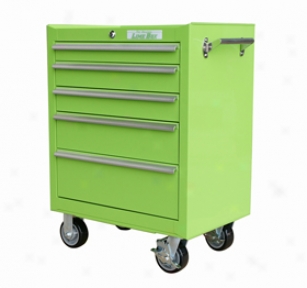 Lime Box 5-drawer Rolling Tooi Cabinet - Lime Green Rolling Tool Box - Green Rolling Toolboxes