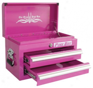 Pink Box Bench Top Toolboxes Pb218mc 2-drawer Toolbox