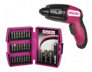 Pink Box Cordless Driver & Bit Set Pb29bs/pb36li