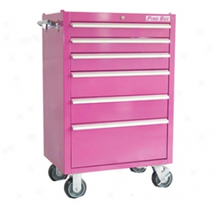 Pink Box Rolling Tool Chests Pb2606r 6-drawer Chest