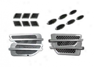 Ses Chrome Fender Vents - Stick On Chrome Air Vents For Fenders