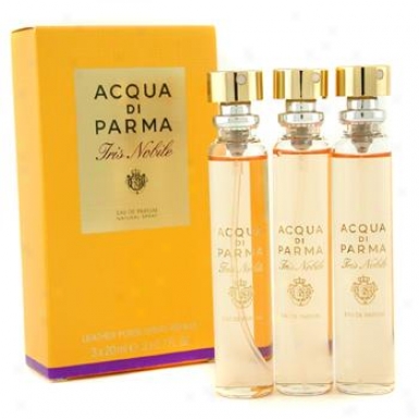 Acqu aDi Parma Iris Nobile Leather Purse Spra6 Refills Eau De Parfum 3x20ml/0.7oz