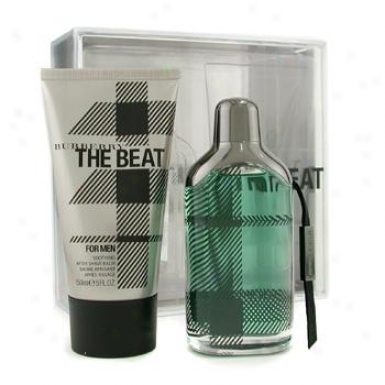 BurberryT he Beat For Men Coffret: Eau De Toilette Spray 100ml/3.3oz + After Shave Balm 150ml/5oz 2pcs