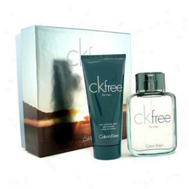 Calvin Klein Ck Free Ckffret: Eau D eToilette Spray 50ml/1.7oz + Hair & Body Wash 100ml/3.4oz 2pcs