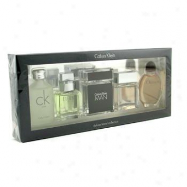 Calvin Klein Ck Men Deluxe Travel Assemblage: Ck One + Eternity + Euphoria + Vassal + Obsession 5pcs