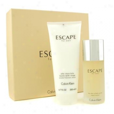 Calvin Klein Escape Coffret: Eau De Toilette Spray 100ml/3.4oz + After Shave Balm 200ml/6.7oz 2pcs