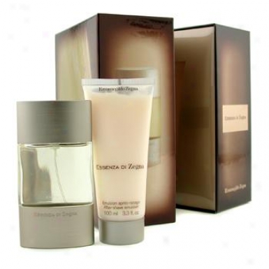 Ermenegildo Zegna Essenza Di Zegna Coffret: Eau De Toilette Spray 50ml/1.7oz + After Shave Ointment 100ml/3.4oz 2pcs