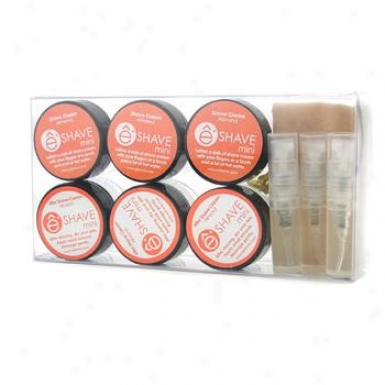 Eshave Almond Mini Travel Kit: 3x Shave Cream + 3x After Shave Choice part + 3x Pre Shave Oil + Bag 9pcs+1bag