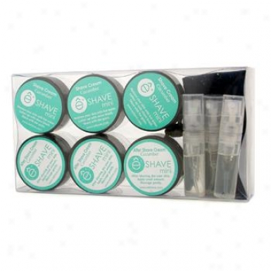 Eshave Cucumber Mini Travel Kit: 3x Shave Crema + 3x After Graze Cream + 3x Pre Shave Oil + Bag 9pcs+1bag