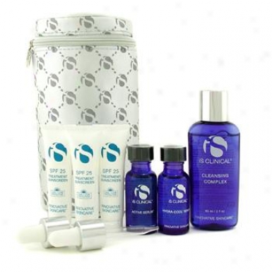 Is Clinical For Men Travel Kit: Cleansing Complex + Active Serum + Hydra-cool Serum + 3x Treatment Sunscreen + Bag 6pcs+bag